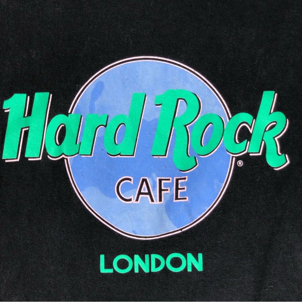 Vintage 90s Hard Rock Cafe London Black T-Shirt, Size XL